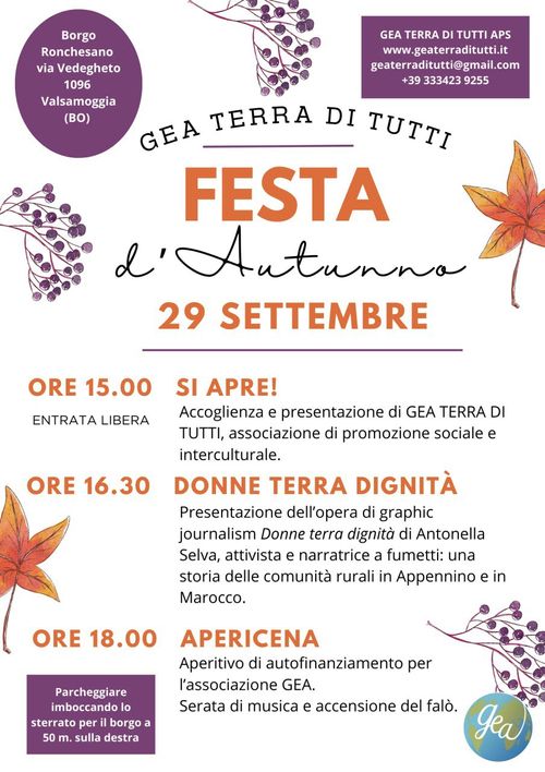 FESTA D'AUTUNNO A GEA TERRA DI TUTTI 