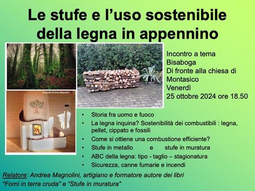 Le stufe e l'uso sostenibile della legna in Appennino