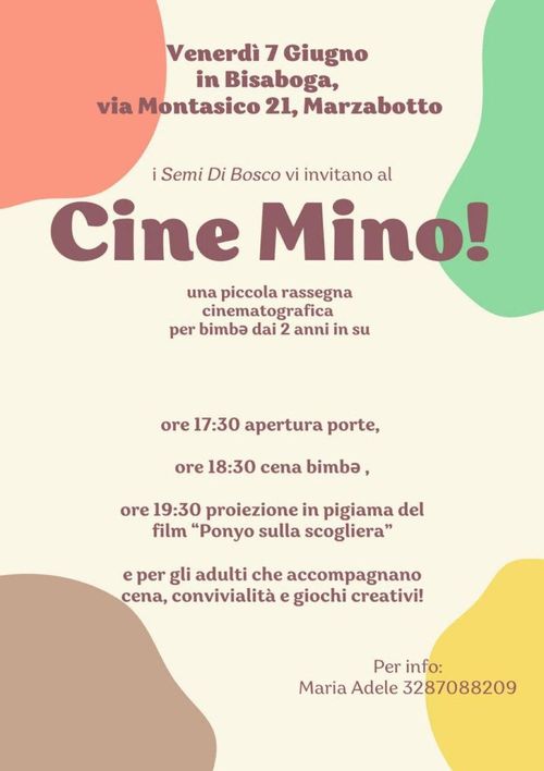 CINE MINO proiezione di "Ponyo sulla scogliera"