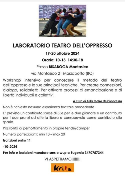 LABORATORIO TEATRO DELL'OPPRESSO